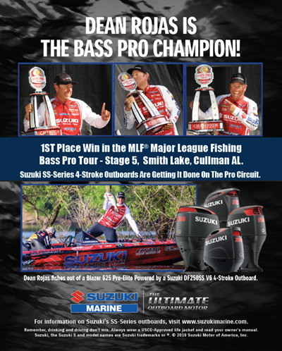Suzuki Powers Dean Rojas to First Place and a $100,000 Payday with a Championship Win - Major League Fishing (MLF) - Bass Pro Tour - Stage Five on Smith Lake, Alabama